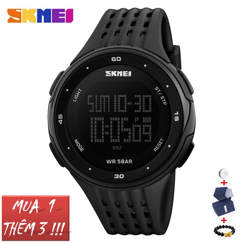 Đồng Hồ Nam SKMEI 1219 Dây Cao Su, Kiểu Dáng Men Sport Quân Sự Mạnh Mẽ - HÀNG CHÍNH HÃNG [FULLBOX]