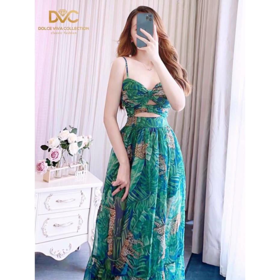 Maxi 2 Dây Đi Biển Nơ Ngực Có Mút Cưc Xinh