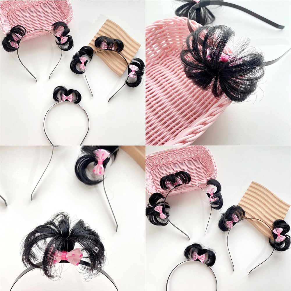 Băng Đô Tóc Xoăn Đính Nơ Dễ Thương Cho Bé