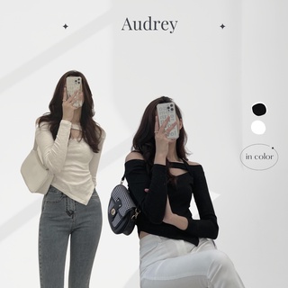 A206 áo len tăm cổ yếm audrey