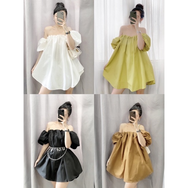 áo trễ vai xếp li