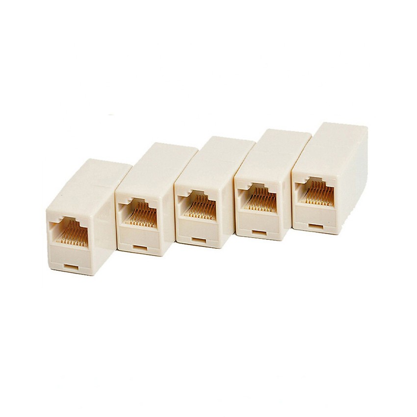 Cầu nối dây mạng RJ45 1-1 (Trắng) - Khẩu nối dây mạng - Đầu nối dây mạng