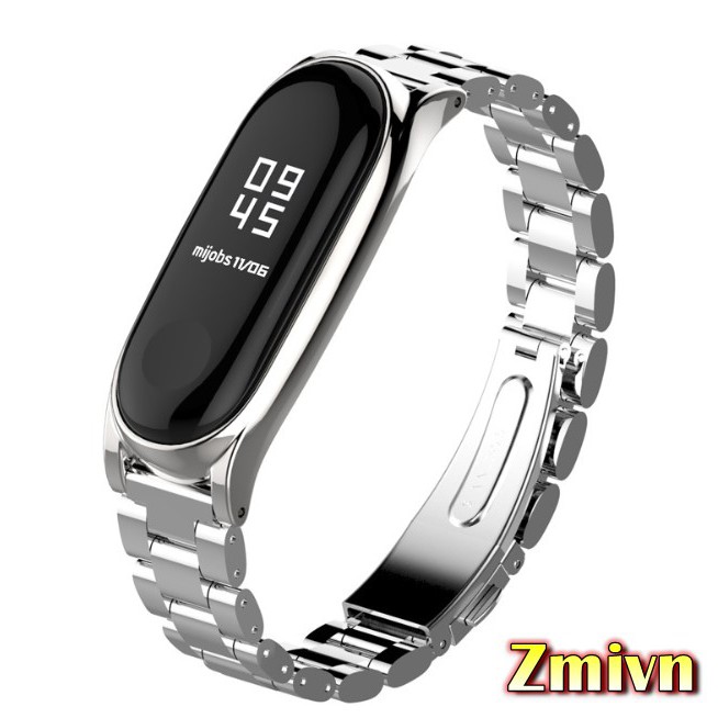 Dây kim loại mắt to Xiaomi Miband 3 /4 (Bản Plus)