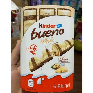 (Mua 1 tặng 1)Bánh kem xốp socola trắng Kinder Bueno hộp 6 cây lớn của Đức cực ngon 🇩🇪