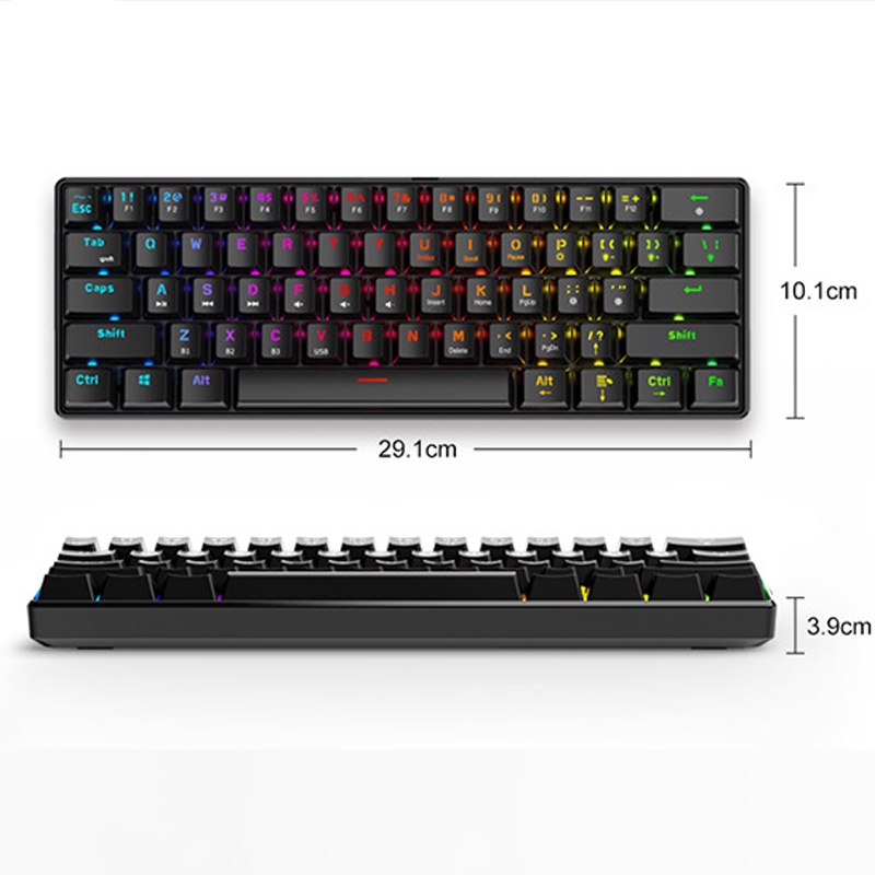 Bàn phím cơ không dây bluetooth pin sạc phím blue switch cho máy tính pc laptop, điện thoại, máy tính bảng windows, ios.