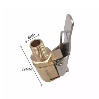 Đầu kẹp van bơm lốp, bánh xe 8mm (ren ngoài) bằng đồng, đầu nối vòi lốp Xe Hơi, Xe Máy