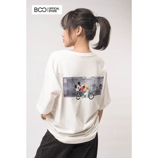  Áo Thun BOO Nam Nữ Unisex Oversize form Rộng 100% Cotton Cao Cấp In Hình Mickey "Sleeping"