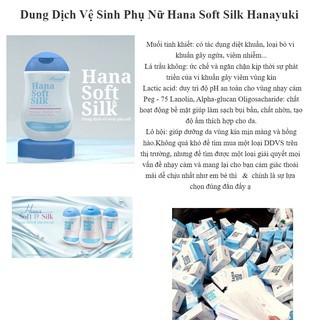 [CHÍNH HÃNG] Dung dịch vệ sinh Hana Soft Silk 150ml