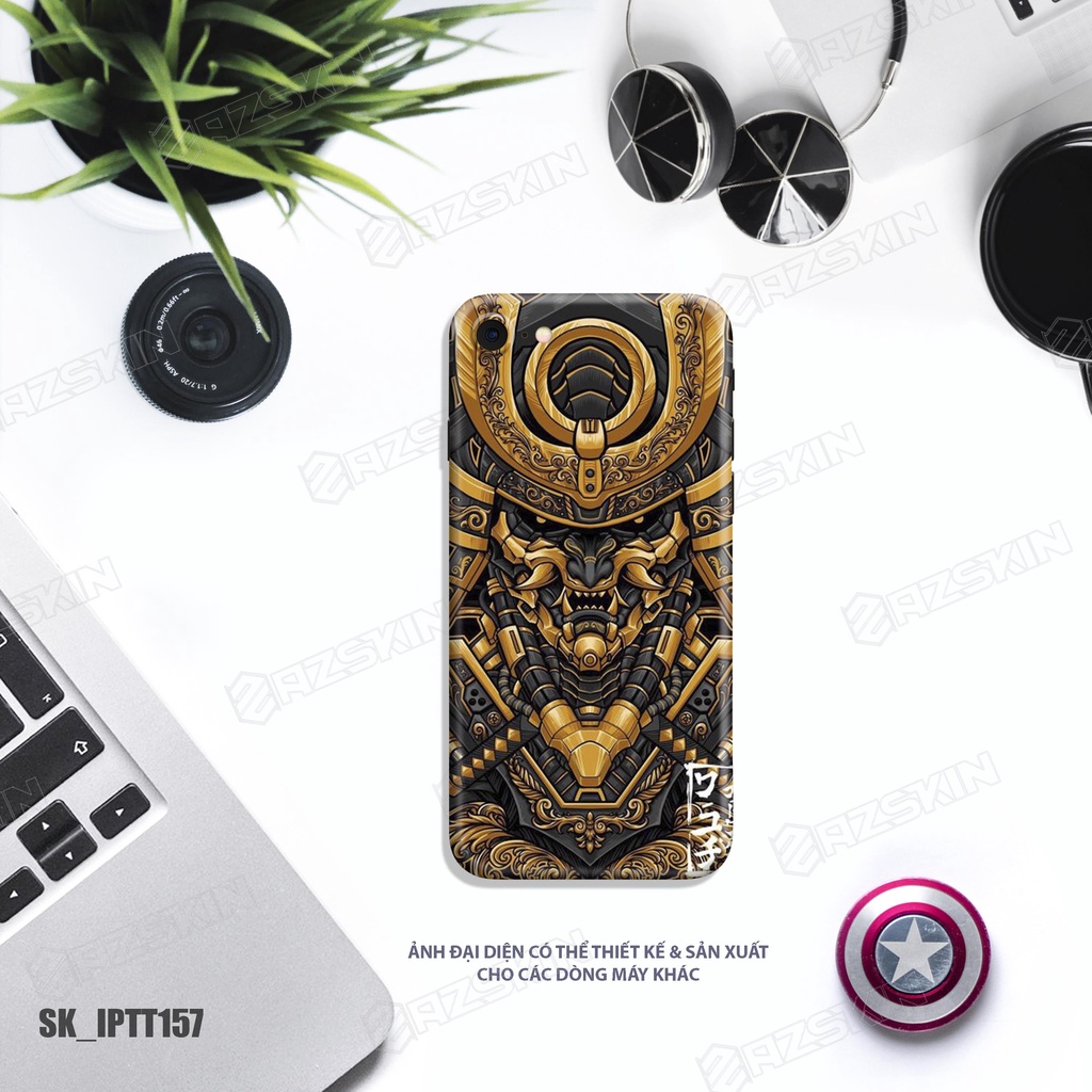 Miếng Dán Skin SAMURAI Gold Cho Mọi Dòng IPhone |SK_IPTT157| Dán Full Lưng Viền, Chất Liệu Film 3M, Cắt Khuôn CNC Dễ Dán