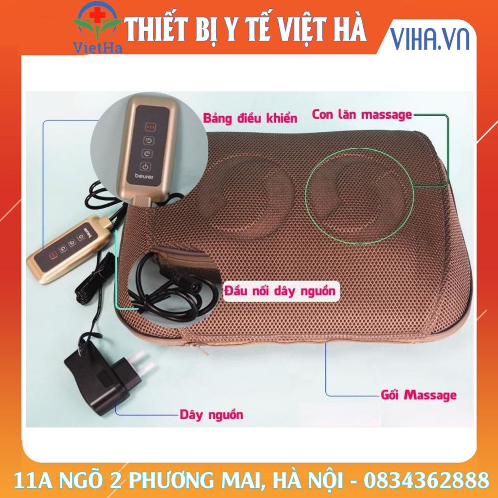 Gối massage có đèn hồng ngoại Beurer MG147 Gối massage đầu, gáy, lưng, chân, tay