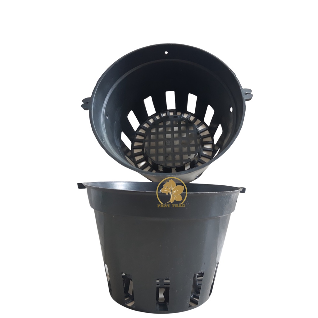 Combo 10 Chậu lan đen F18 - 180mm - Trồng lan denro, lan kiếm, lan rừng