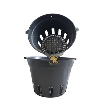 Combo 10 chậu lan đen f14 - 140mm - trồng lan denro, lan kiếm, lan rừng