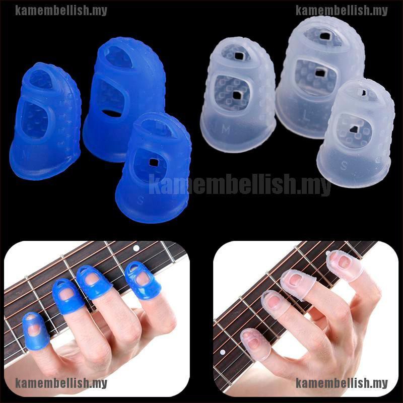 Bộ 4 Miếng Silicon Bảo Vệ Ngón Tay Dùng Khi Chơi Đàn Guitar