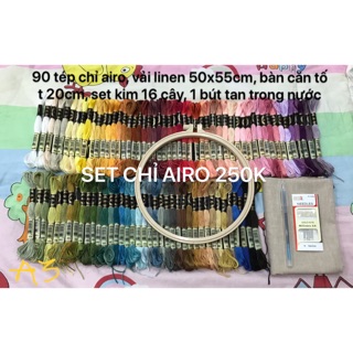 SET 90 TÉP CHỈ AIRO VÀ PHỤ LIỆU GIÁ 250K