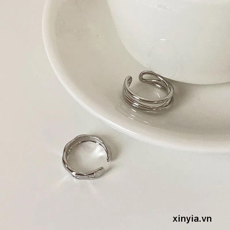 Nhẫn Hai Lớp Đơn Giản Thời Trang Cá Tính Có Thể Điều Chỉnh Dành Cho Nữ