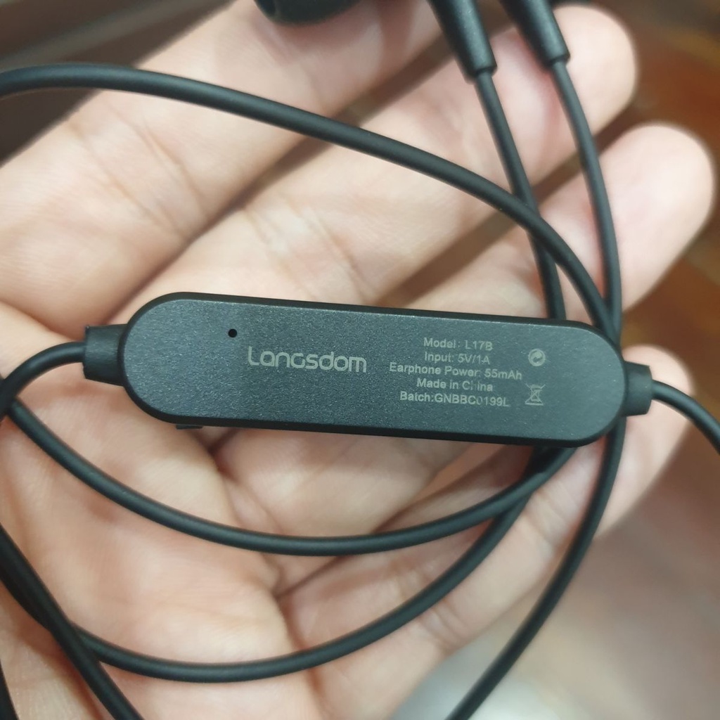 Tai nghe không dây Bluetooth Langsdom L17B, Tai nghe nhét tai thể thao, In-Ear, tai hít từ tính, có Mic