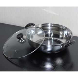 Nồi Lẩu Inox Nắp Kính 28cm