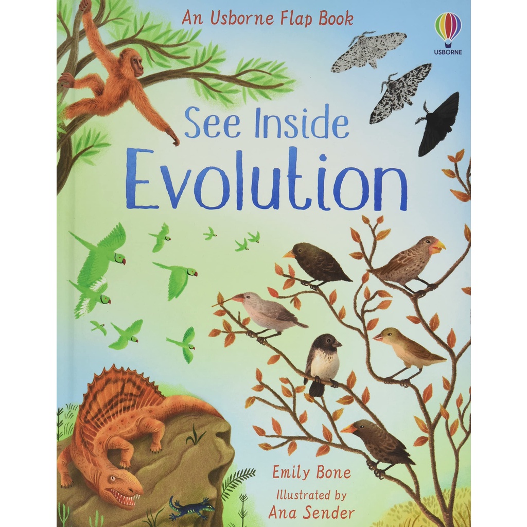 Sách Usborne - tương tác lật mở cho bé 6-8 tuổi See Inside Evolution