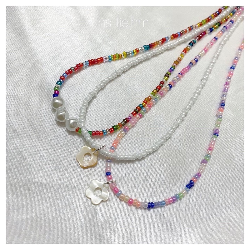 Vòng cổ hạt cườm handmade phong cách Hàn quốc