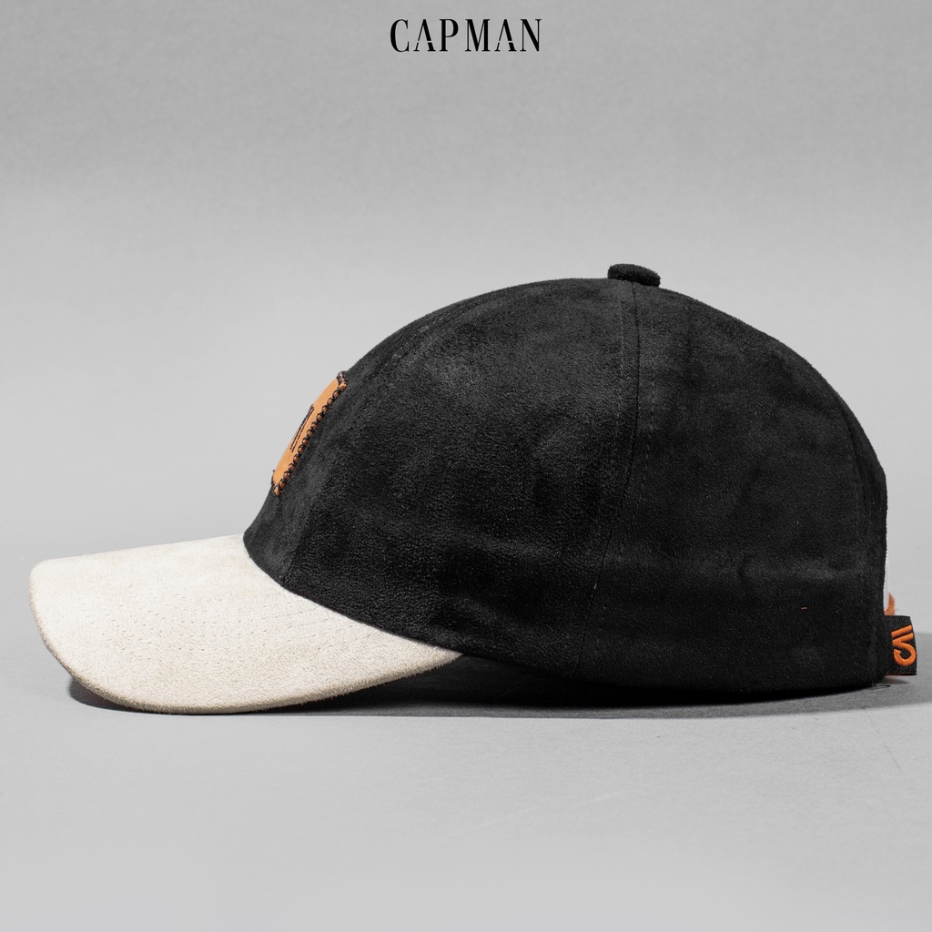 Mũ lưỡi trai chính hãng CAPMAN phom dáng thể thao ôm đầu vải da lộn CM141