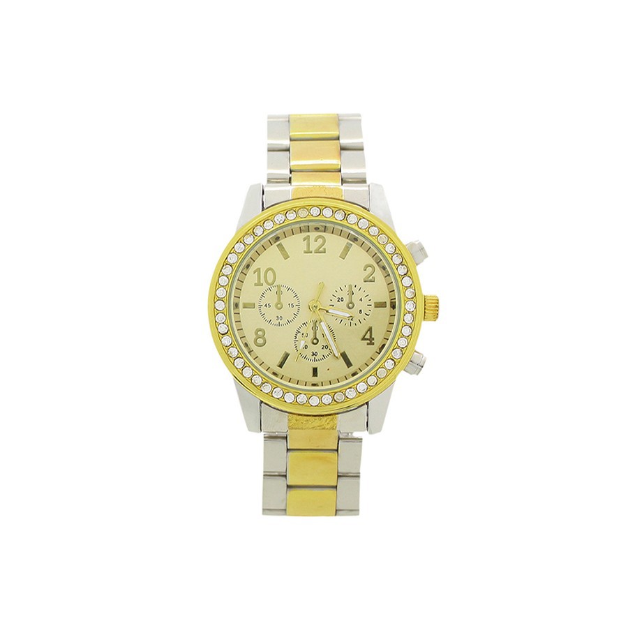 Đồng hồ Unisex đính đá bằng thép không gỉ