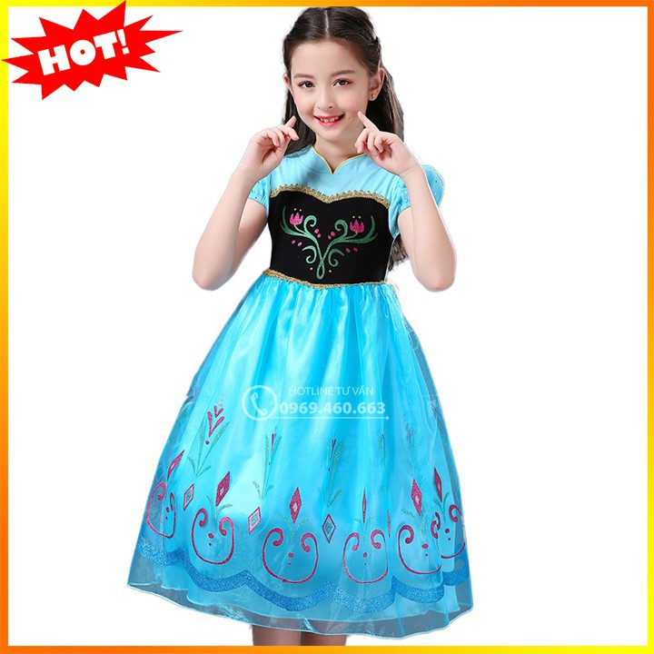 Váy Đầm Công Chúa Anna Cao Cấp Cho Bé Gái. Mẫu Mới Nhất 2019. Đủ Size (14-35kg)