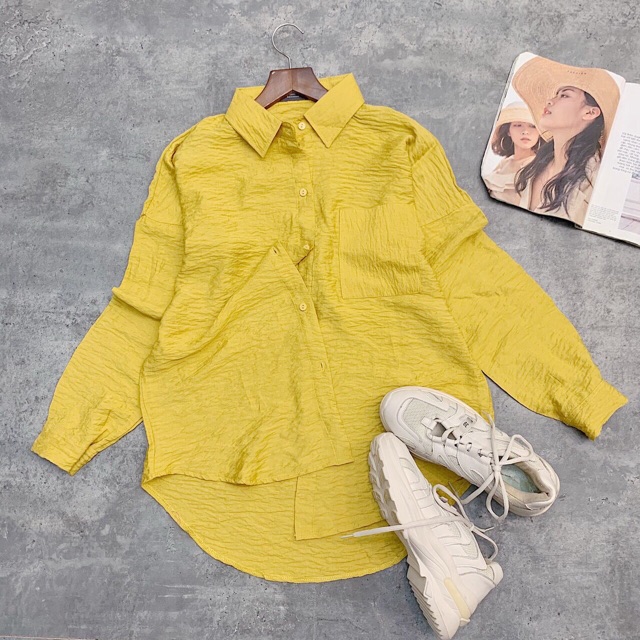 [Hàng Cao Cấp] Áo sơ mi nữ chất đũi form rộng full màu qc mặc đi học đi chơi đều được | BigBuy360 - bigbuy360.vn