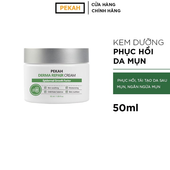 Combo Serum PEKAH Derma Repair Ampoule 50ml &amp; Kem Dưỡng PEKAH Derma Repair Cream 50ml Giúp Phục Hồi Và Cải Thiện Da Mụn