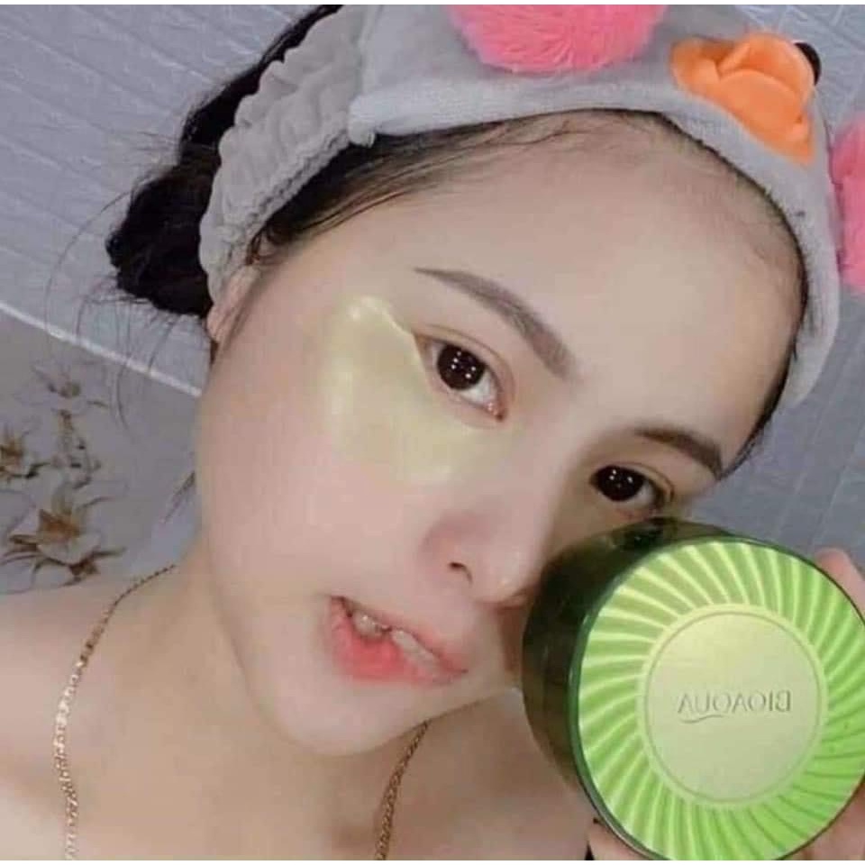 Mặt Nạ Mắt Bioaqua Tảo Biển Cấp Ẩm Dưỡng Mờ Thâm Trẻ Hóa Green Elastic Moisturizing Eye Mask - Hủ 60 Miếng