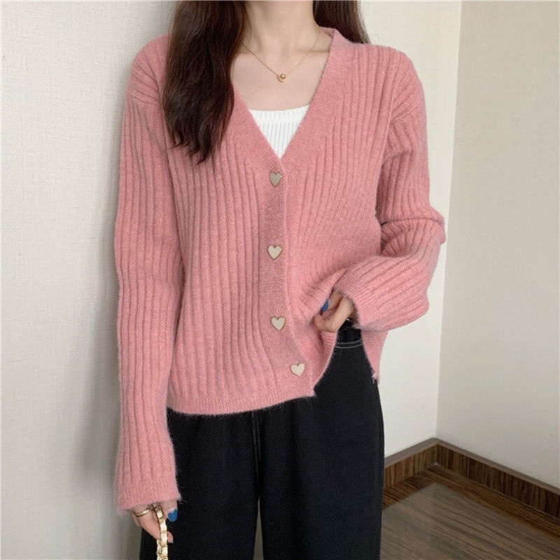 Áo Khoác Cardigan Dệt Kim Tay Dài Thiết Kế Mới Thời Trang Dành Cho Mùa Thu
