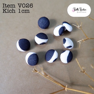 Nút bọc vải 1cm v026 - bella button garment accessories