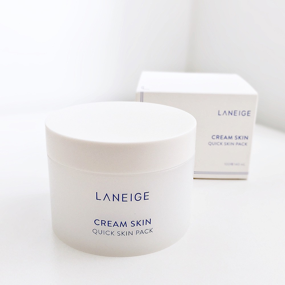 Bộ 100 Tờ / 50 Miếng Đệm + 50ml Kem Dưỡng Da Nhạy Cảm LANEIGE Cream Skin Quick Skin Pack  - Da Nhạy Cảm 2 Phút