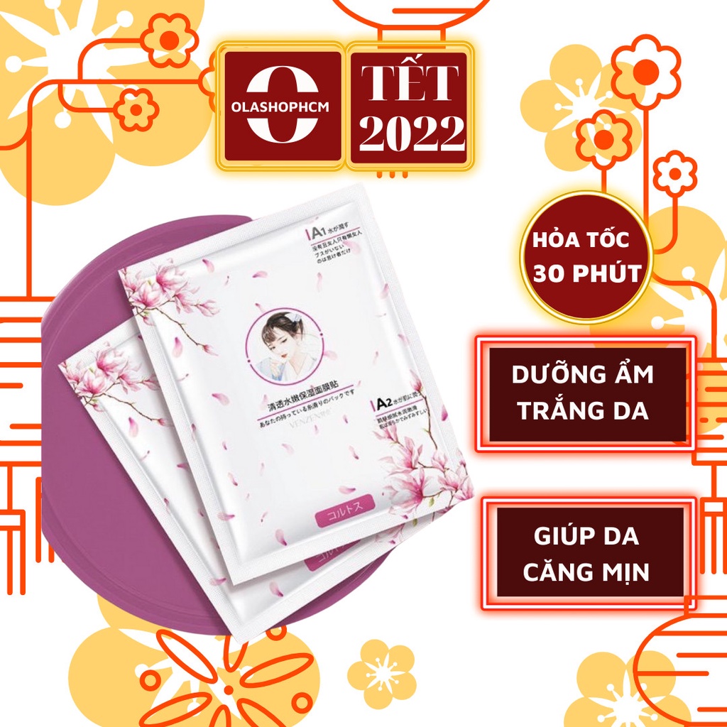 Mặt nạ hoa anh đào Venzen dưỡng ẩm, cấp ẩm, se khít lỗ chân lông, kiềm dầu