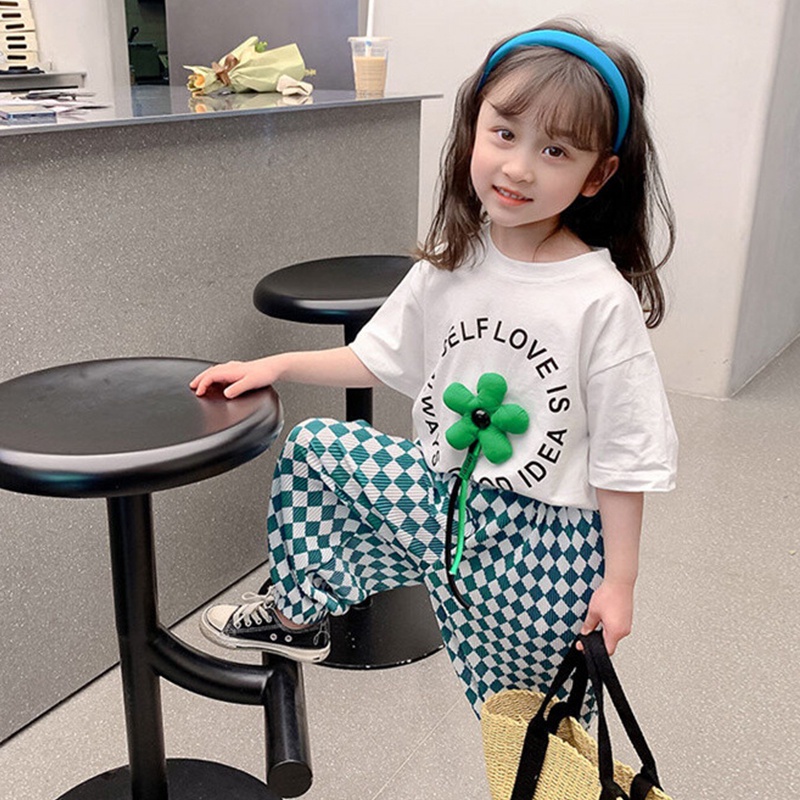 Set Quần Dài Và Áo Thun Chống Muỗi Thời Trang Mùa Hè Kích Thước 2022 Dành Cho Bé Gái