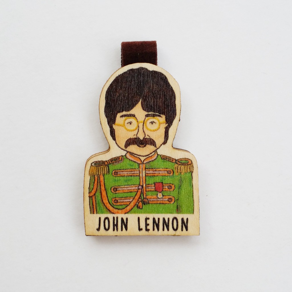 Bookmark gỗ nam châm John Lennon The Beatles - BO021