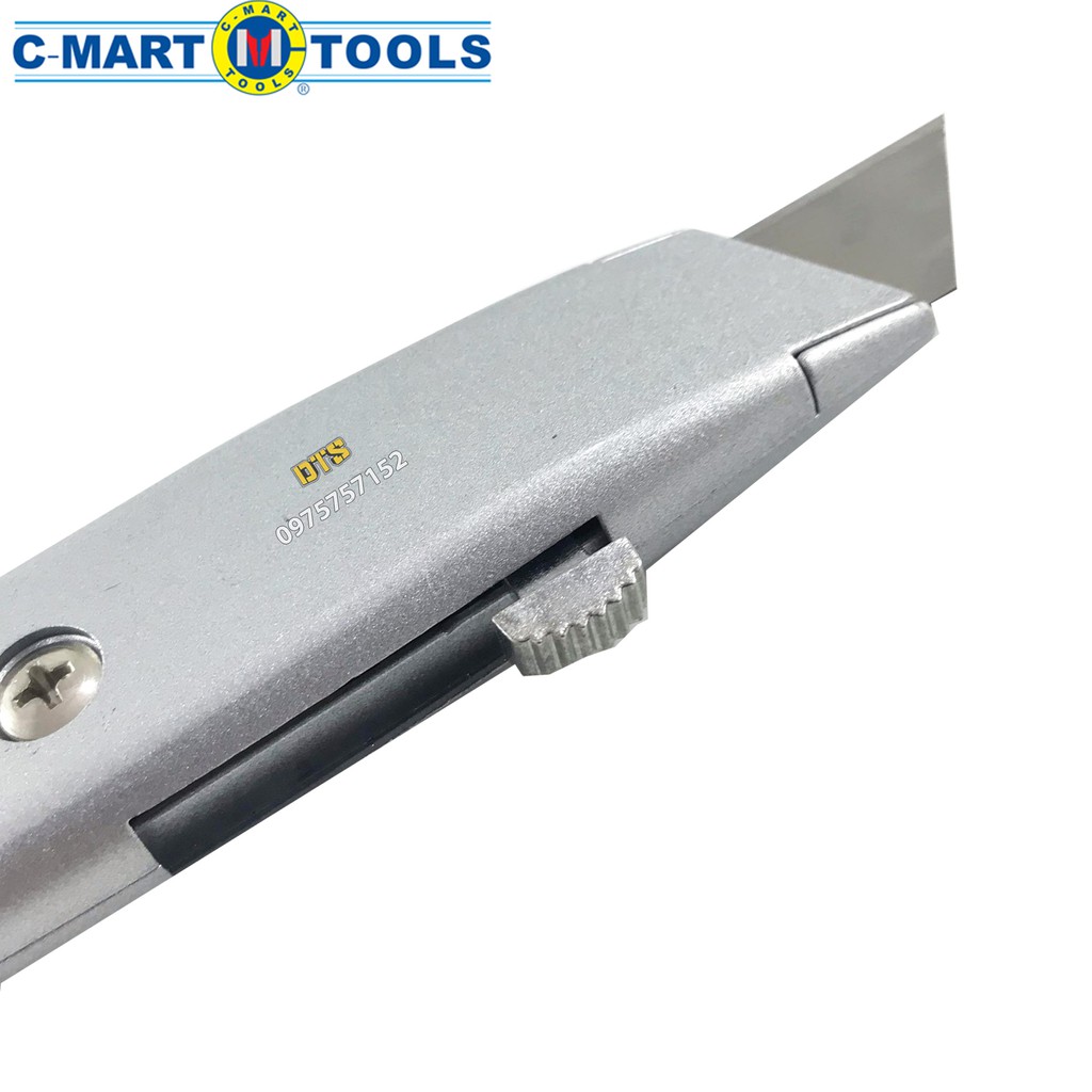 Dao trổ - Dao rọc cáp cán nhôm cao cấp C-Mart A0012, lưỡi cắt siêu sắc bén