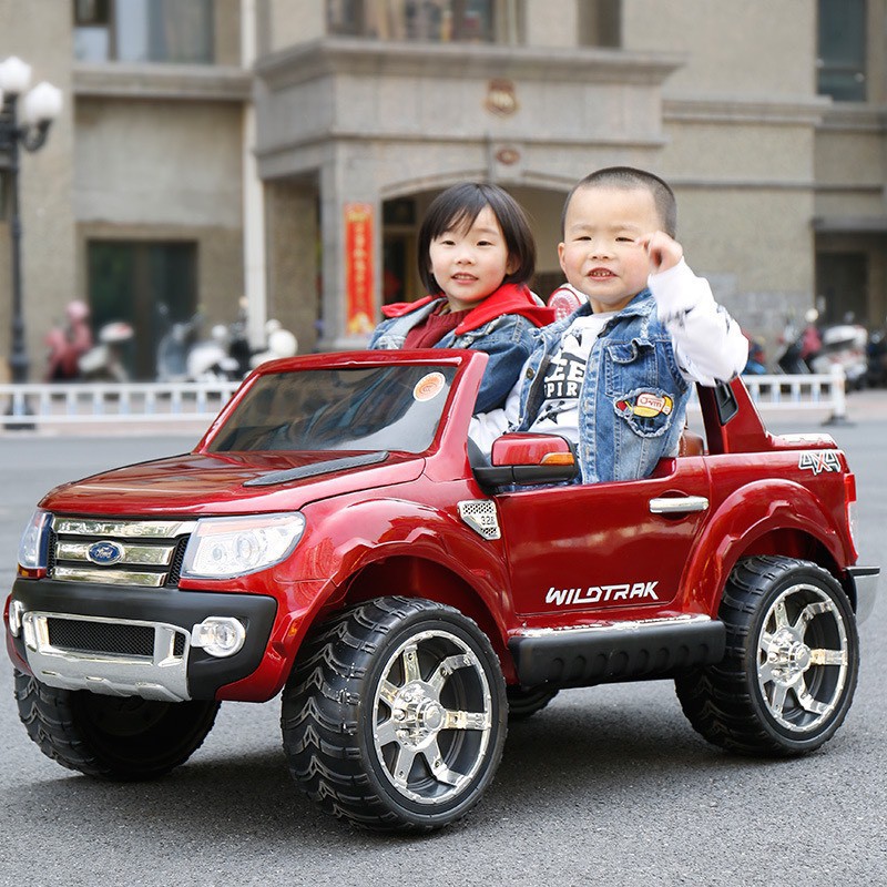 Ô tô xe điện trẻ em địa hình BABY- MART FORD RANGER XLS 2 chỗ 4 động cơ ghế da cao cấp ( Đỏ-Đen-Trắng-Xanh)