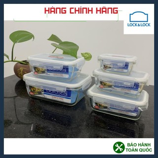 Hộp đựng thức ăn thủy tinh Lock&lock 530ml hình chữ nhật, hộp thủy tinh đựng thức ăn Lock&lock LLG426