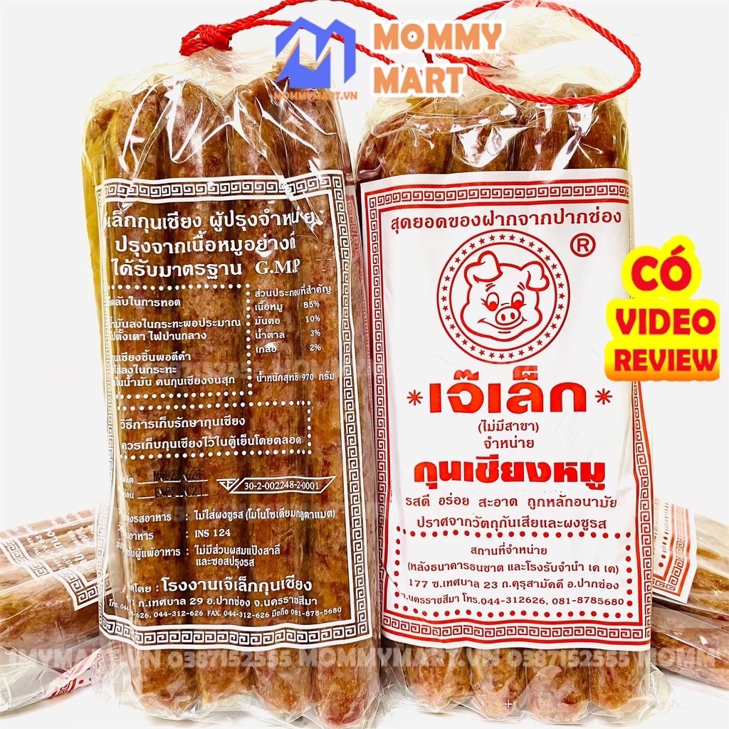 Lạp xưởng Thái Lan siêu ngon gói 1kg hút chân không, Lạp xưởng Thái, Lạp sườn Thái nhập khẩu trực tiếp Mommymart