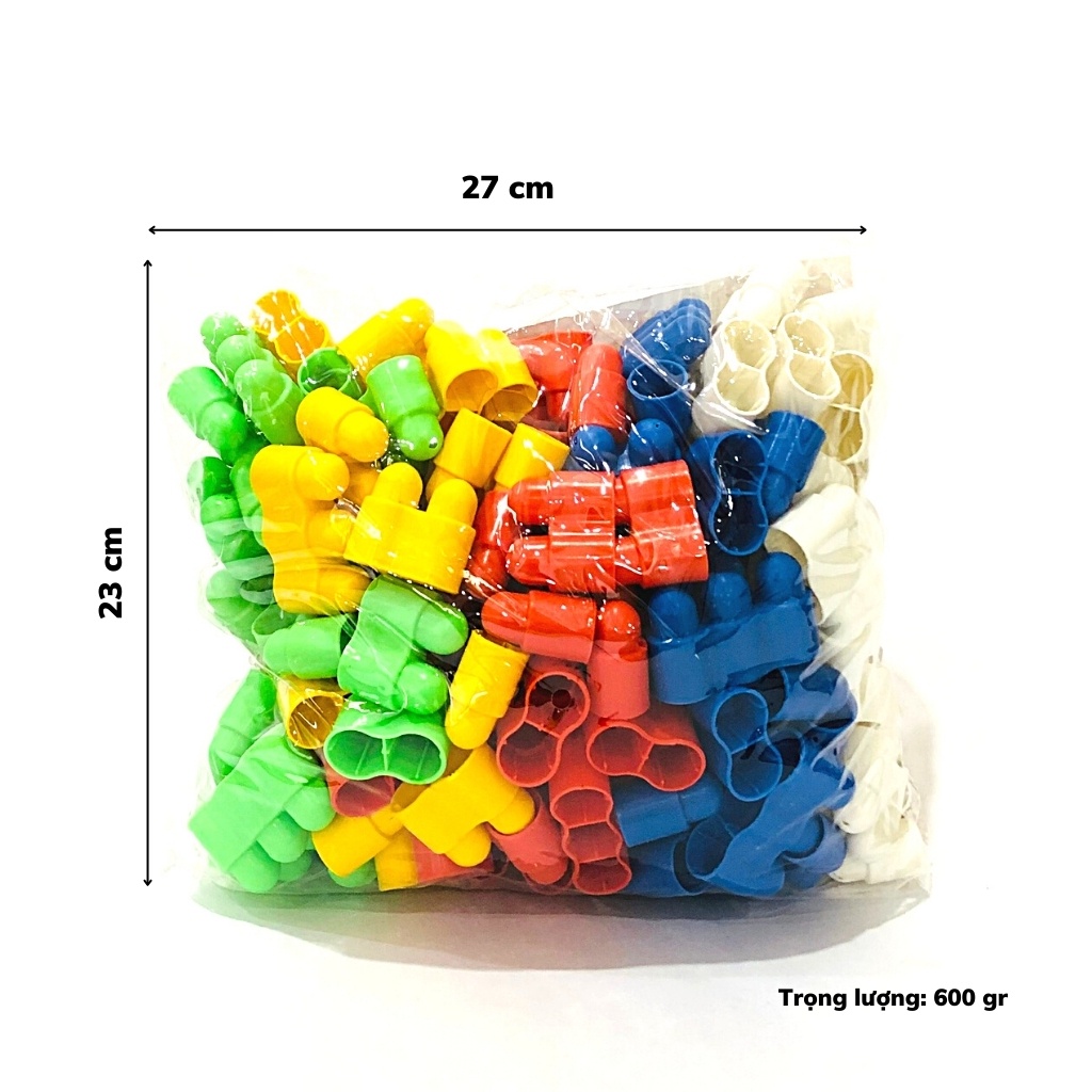 Bộ ghép nút lớn 164 chi tiết đồ chơi mầm non thông tư 02