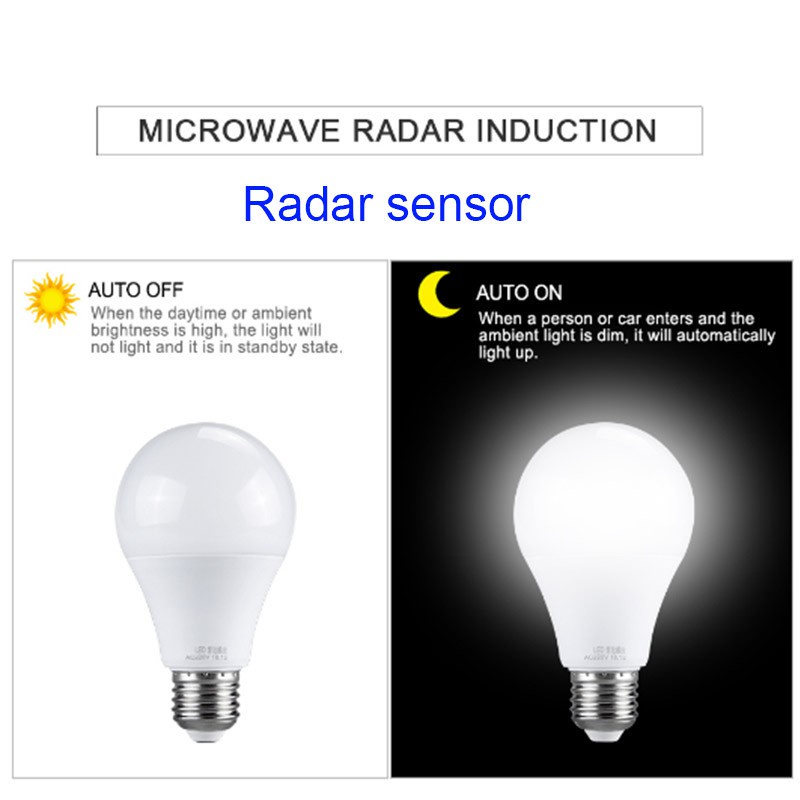 Bóng Đèn Led Thông Minh E27 7W 9W 220V Cảm Biến Chuyển Động Tiện Dụng