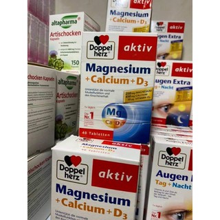 [ hàng Đức] Viên uống bổ sung Canxi, Magie và D3 – Aktiv Magnesium Calcium D3 Doppelherz