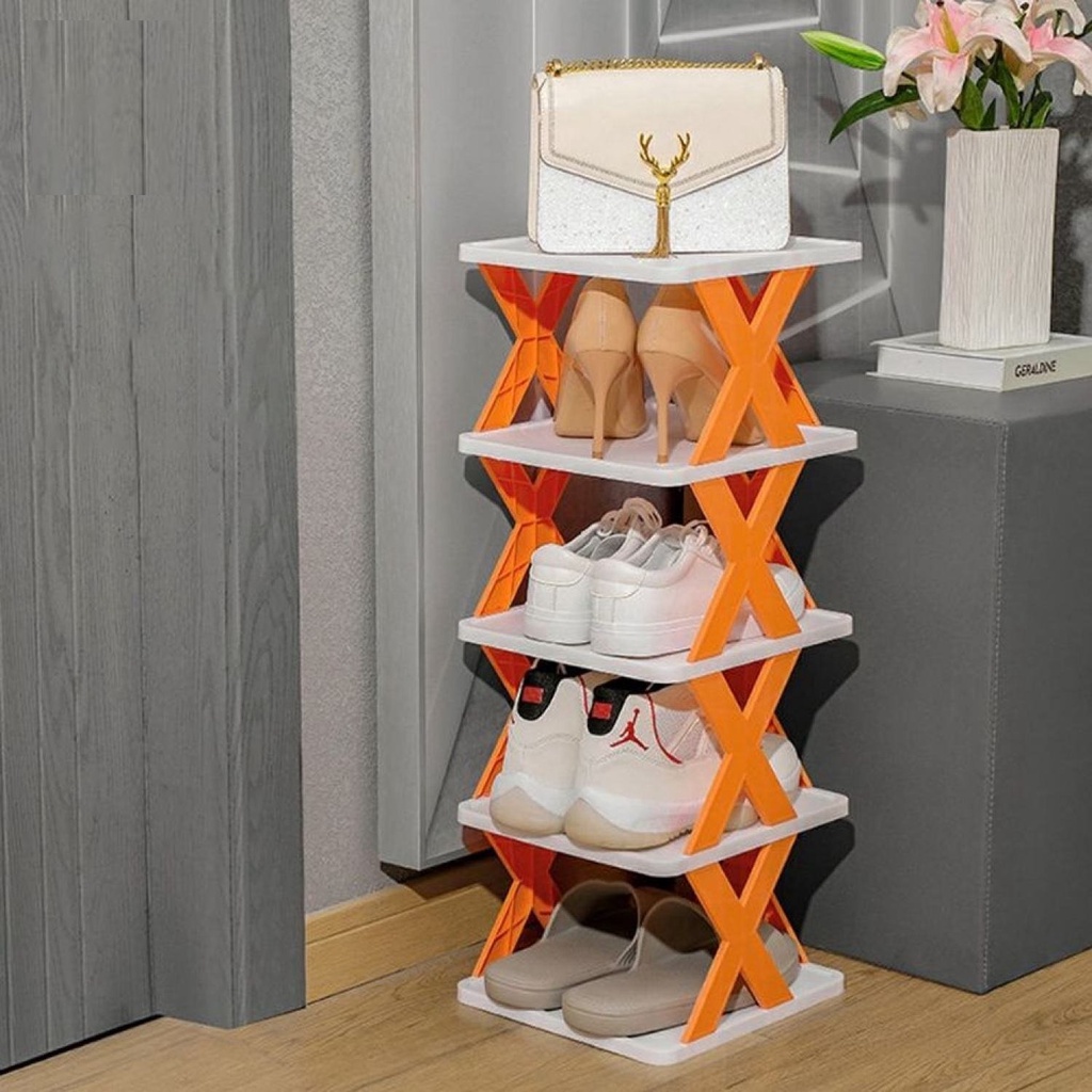 Kệ Để Giày Dép 5 Tầng Chữ X Để Đồ Đă Năng Dễ Dàng Lắp Đặt
