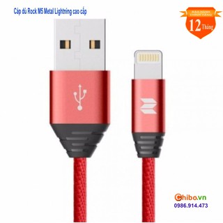 Cáp dù cổng lightning Rock M5 Metal Lightning cao cấp