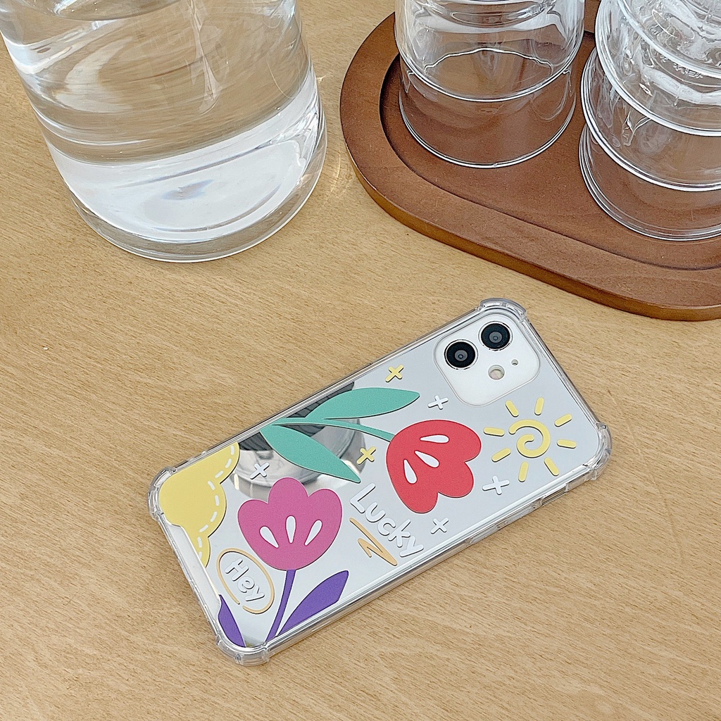 Ốp lưng iphone Ốp Điện Thoại TPU silicone Mặt Gương Thời Trang Cho iPhone 11 pro max X Xr Xs max 7 8 Plus 13 12 pro max Dinuo case