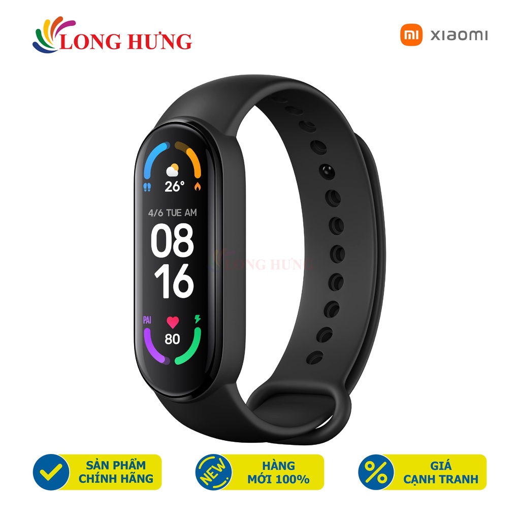 [Mã 252ELSALE hoàn 7% xu đơn 300k] Vòng đeo tay thông minh Xiaomi Mi Band 6 BHR4951GL XMSH15HM - Hàng chính hãng