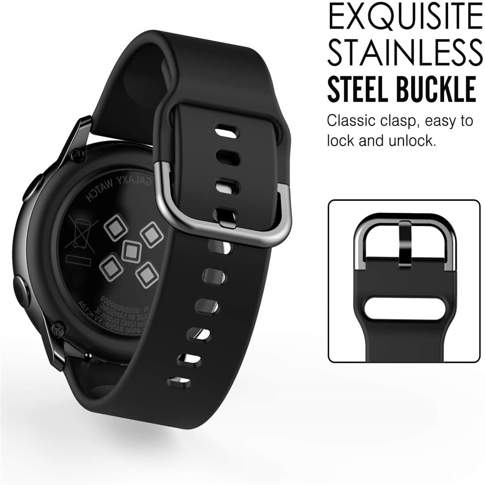 Dây đeo đồng hồ bằng silicon 46mm 42mm 40mm 44mm 41mm 45mm dành cho Samsung Galaxy Watch 4 Classic/3/Active 2