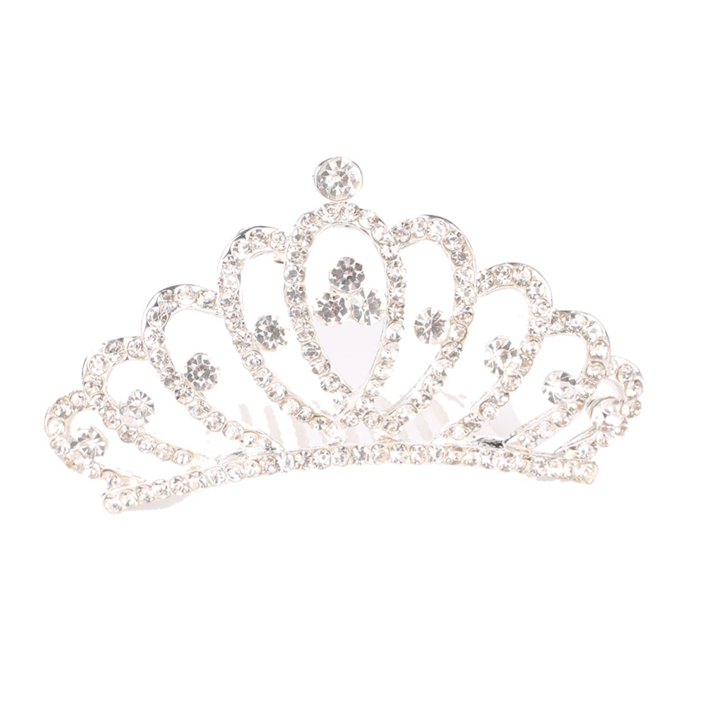 Lược Cài Tóc Hình Vương Miện Đính Đá Nhân Tạo Thời Trang Cho Bé Gái