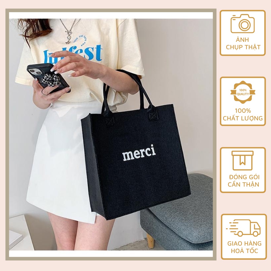 Túi đeo vai, túi merci vải ni nhiều màu siêu hot năm 2022- Diem Store- Tsx068-11- T6