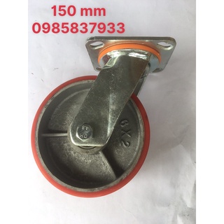 Bánh xe xoay 150 mm chịu tải 350 kg/bánh chịu dàu mỡ dùng lắp xe đẩy nhẹ nhàng êm ái tại Máy NTT